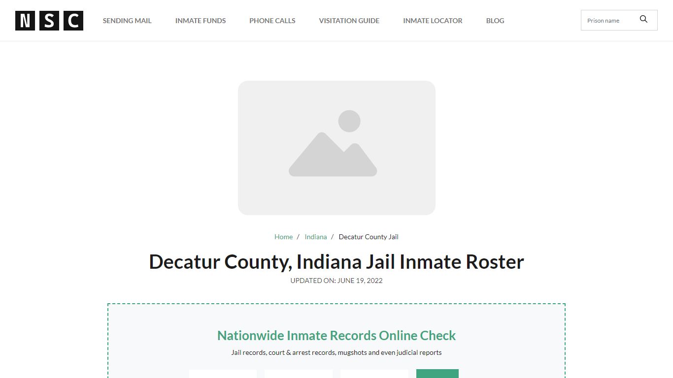 Decatur County, Indiana Jail Inmate List