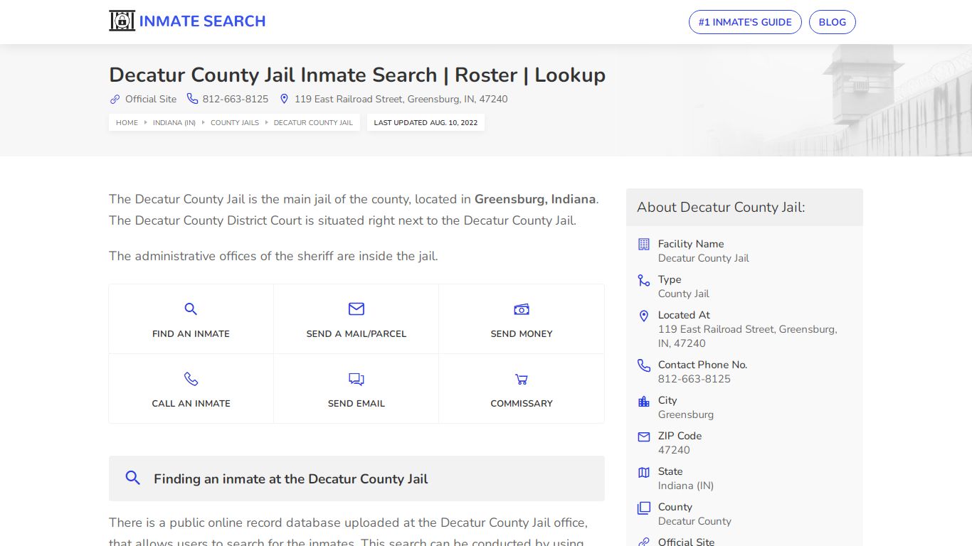 Decatur County Jail Inmate Search | Roster | Lookup